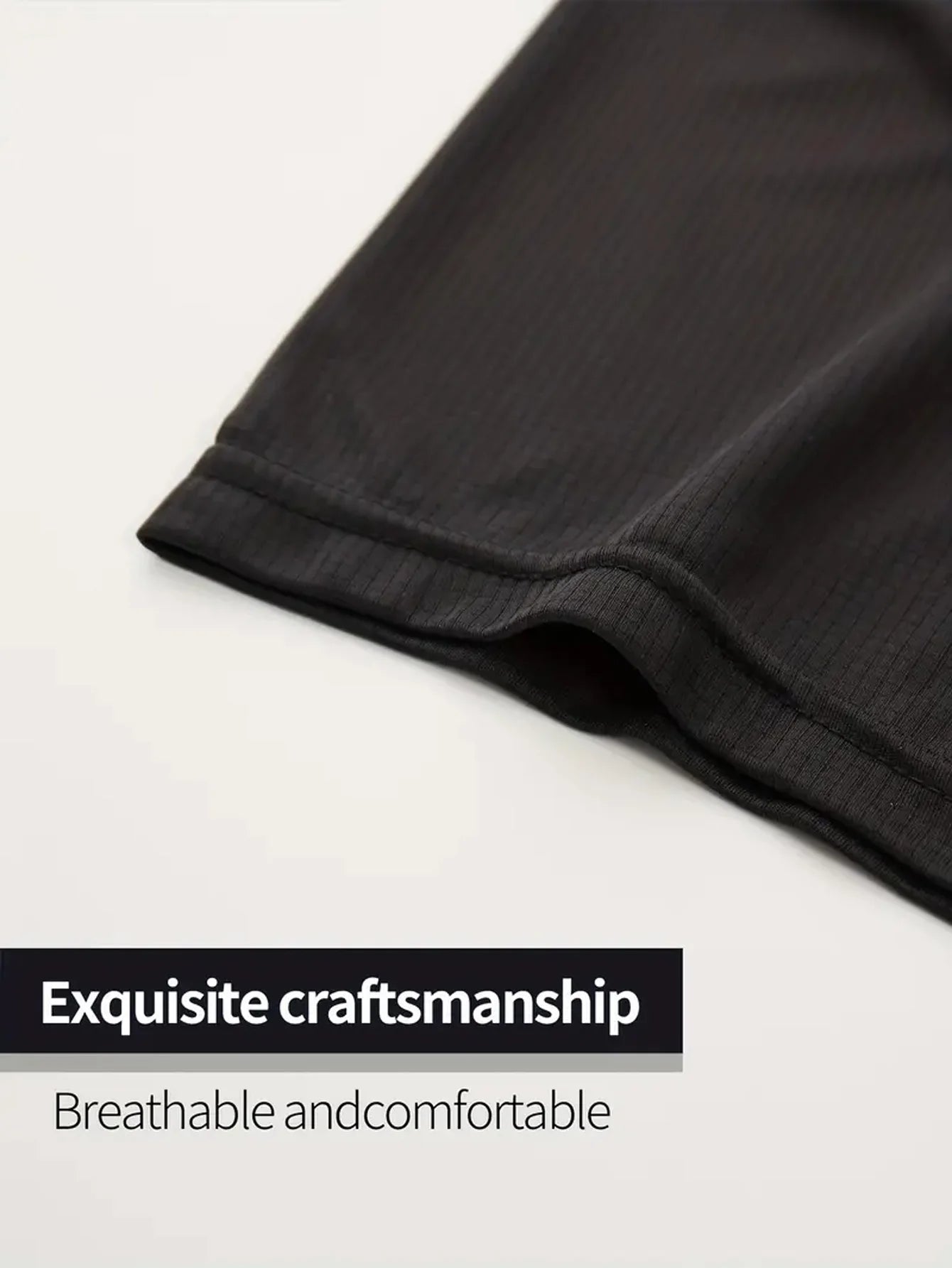 7er-Set schwarze Rundhals-Shirts – ultraleicht, schnelltrocknend und atmungsaktiv, ideal für Fitness, Gym und Running.