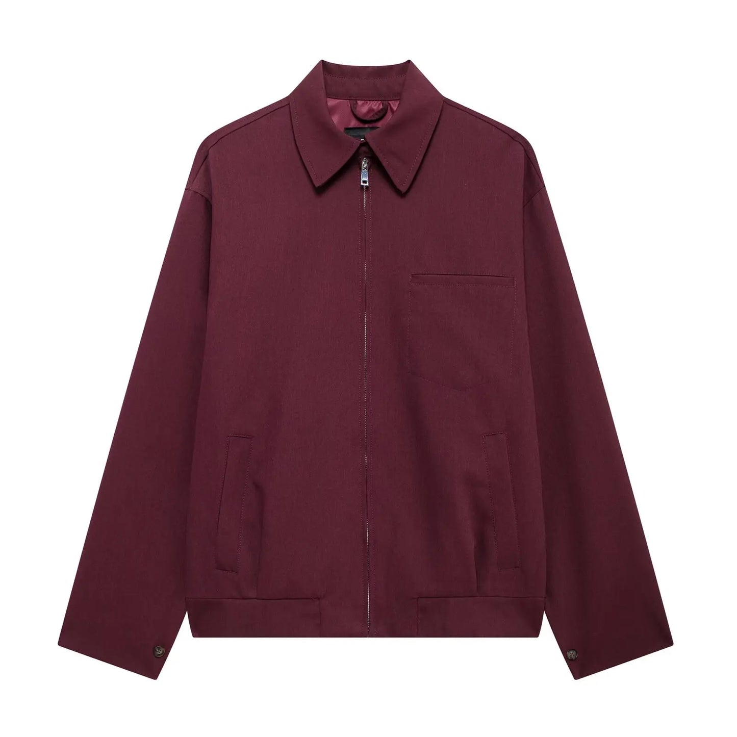 Locker geschnittene Bomberjacke und Rock mit Reißverschluss – retro, bequem und ideal für stylische Layering-Outfits.