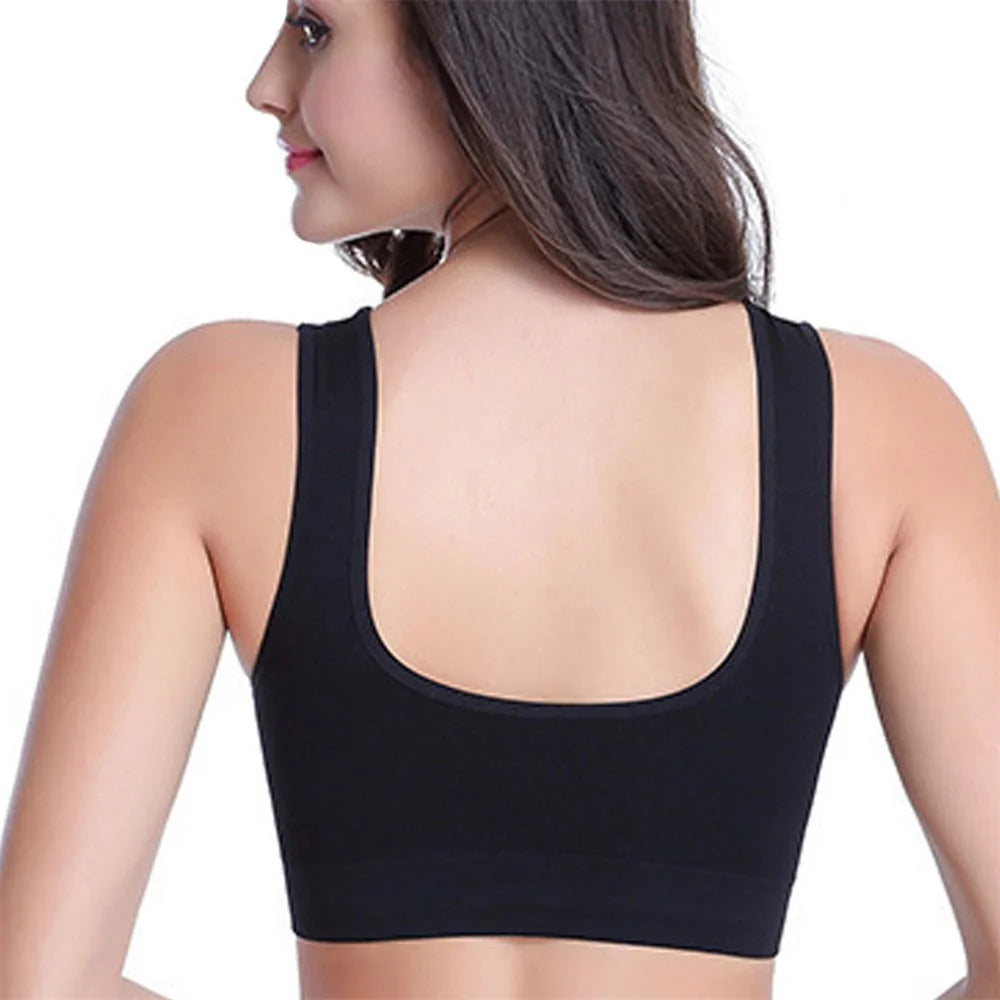 Nahtloser Sport-Bra mit vertikalen Streifen – atmungsaktiv, bequem und ideal für Fitness, Yoga oder den Alltag.