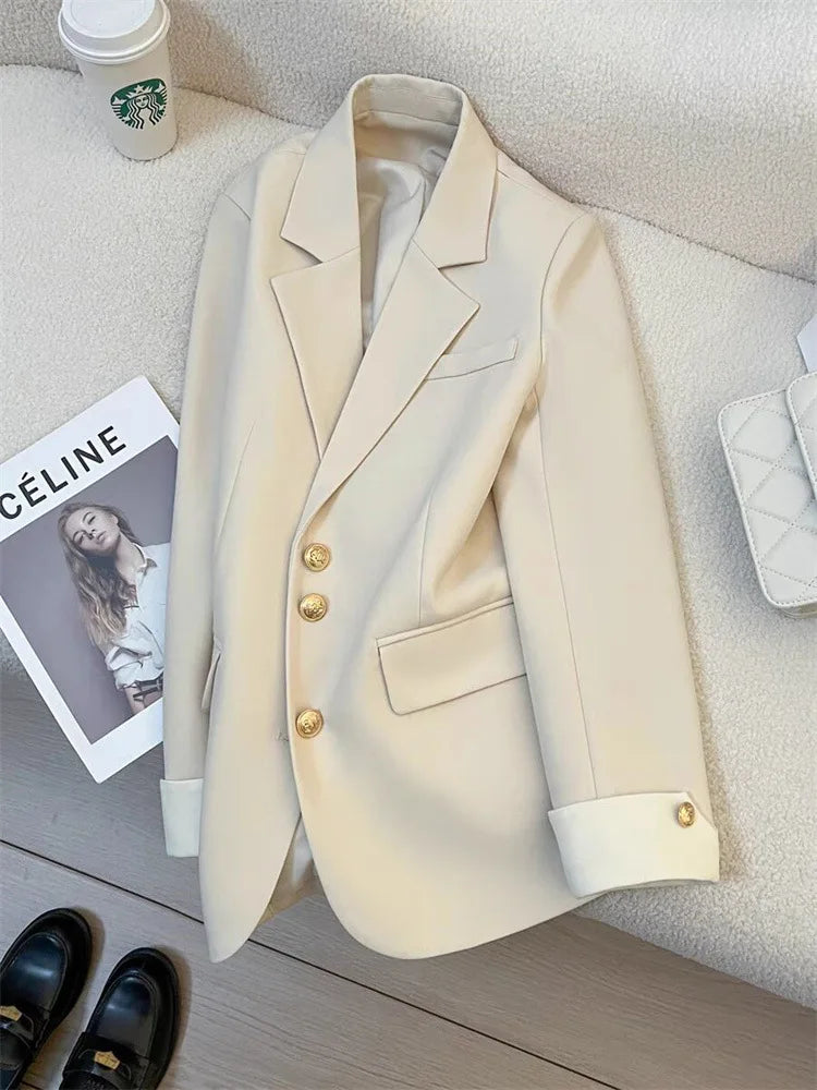 Eleganter Blazer – Langarm-Blazer mit Reverskragen und Knopfleiste im modernen Casual-Design