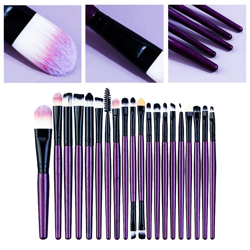 Make-up Pinselset – 20-teiliges Set für Foundation, Eyeliner, Lidschatten, Rouge und Blending