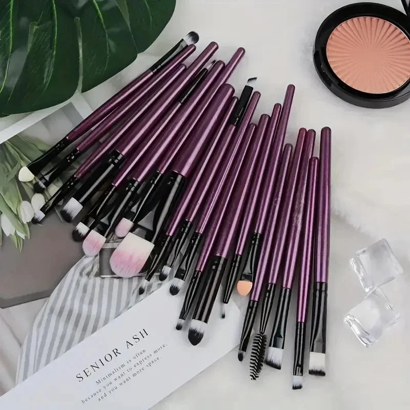 Make-up Pinselset – 20-teiliges Set für Foundation, Eyeliner, Lidschatten, Rouge und Blending