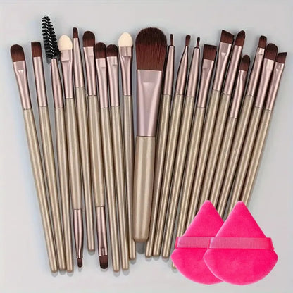 Make-up Pinselset – 20-teiliges Set für Foundation, Eyeliner, Lidschatten, Rouge und Blending