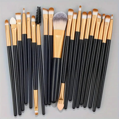 Make-up Pinselset – 20-teiliges Set für Foundation, Eyeliner, Lidschatten, Rouge und Blending