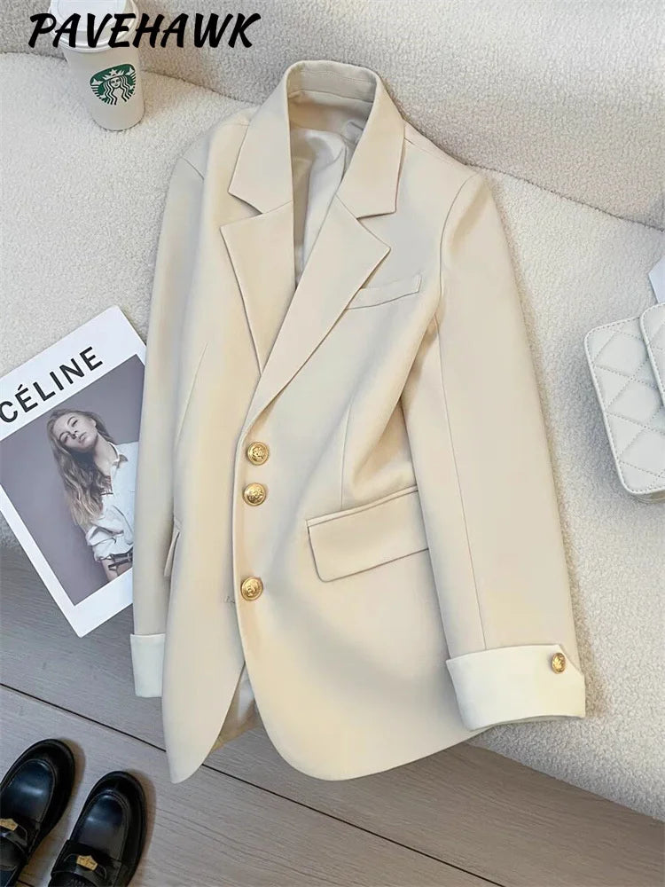 Eleganter Blazer – Langarm-Blazer mit Reverskragen und Knopfleiste im modernen Casual-Design