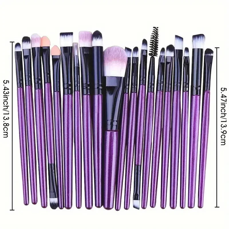 Make-up Pinselset – 20-teiliges Set für Foundation, Eyeliner, Lidschatten, Rouge und Blending