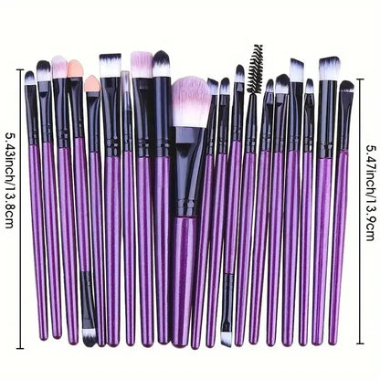 Make-up Pinselset – 20-teiliges Set für Foundation, Eyeliner, Lidschatten, Rouge und Blending