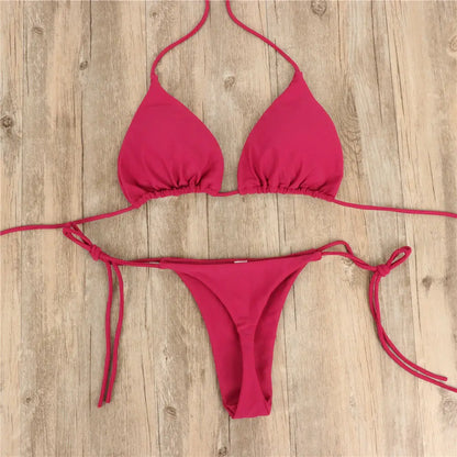 Brazilian Bikini-Set – Push-up BH & Tanga im stylischen Zwei-Tages-Design