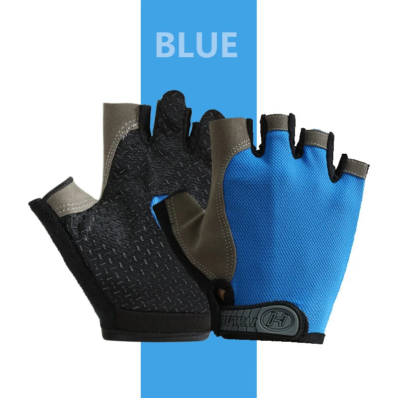 Atmungsaktive Halbfingerhandschuhe mit Anti-Rutsch-Grip – leicht, bequem und ideal für Fitness, Radfahren oder Sommeraktivitäten.