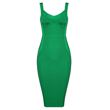 Rayon Bandage Kleid – Ärmelloses Bodycon-Kleid in Grün, Lila oder Pink, Elegantes Design für Cocktail & Party