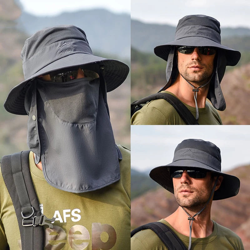 Wasserfester Bucket Hat mit Sonnenschutz – leicht, atmungsaktiv und ideal für Angeln, Wandern, Garten oder Strand.