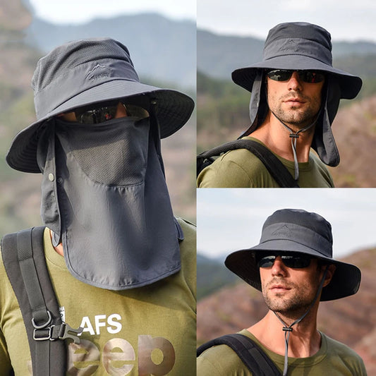 Wasserfester Bucket Hat mit Sonnenschutz – leicht, atmungsaktiv und ideal für Angeln, Wandern, Garten oder Strand.
