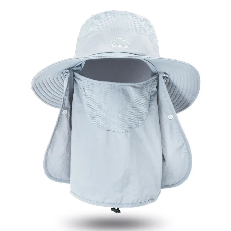 Wasserfester Bucket Hat mit Sonnenschutz – leicht, atmungsaktiv und ideal für Angeln, Wandern, Garten oder Strand.