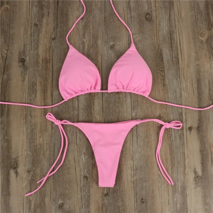 Brazilian Bikini-Set – Push-up BH & Tanga im stylischen Zwei-Tages-Design