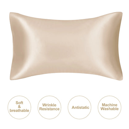 JuwenSilk Kissenbezug aus Maulbeerseide – extra glatt, haut- und haarfreundlich, luxuriös und perfekt für erholsamen Schlaf.