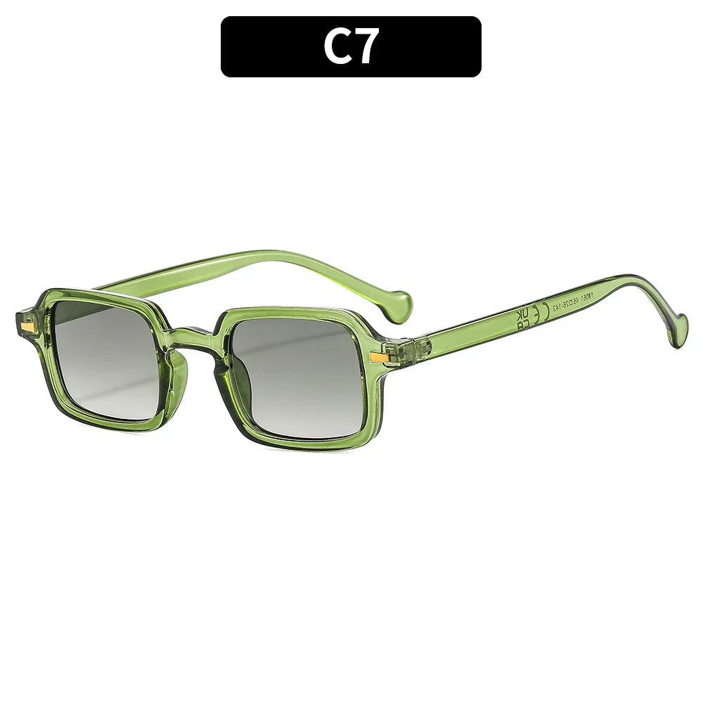 Luxuriöse rechteckige Sonnenbrille im Vintage-Stil – unisex, UV400 & Anti-Glare, ideal für elegante Alltags- oder Sommer-Looks.