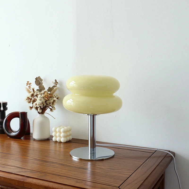 Macaron-Glas-Tischlampe mit dreifacher Dimmung – stimmungsvolles Design