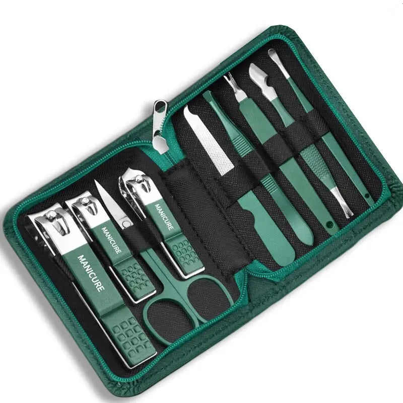 Maniküre & Pediküre Set – Hochwertiges Edelstahl-Set mit 7/10/12/18 Teilen inklusive Nagelknipser, im praktischen Reiseetui