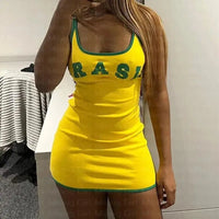 Ärmelloses Bodycon Minikleid – Sportlicher Stil mit offenem Rücken und Cut-Out-Design