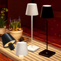 LED-Tischlampe mit Touch-Steuerung, 3-stufig dimmbar und kabellos USB-aufladbar – für Schreibtisch oder Raumbeleuchtung.