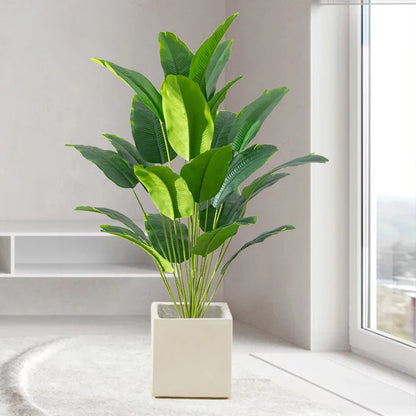 Künstliche Tropenpflanze – Große Palme mit Monstera- und Bananenblättern für Zuhause und Garten