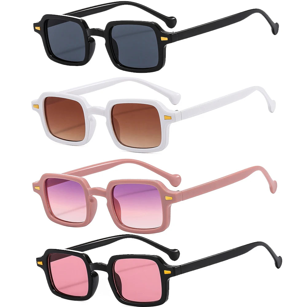 Luxuriöse rechteckige Sonnenbrille im Vintage-Stil – unisex, UV400 & Anti-Glare, ideal für elegante Alltags- oder Sommer-Looks.