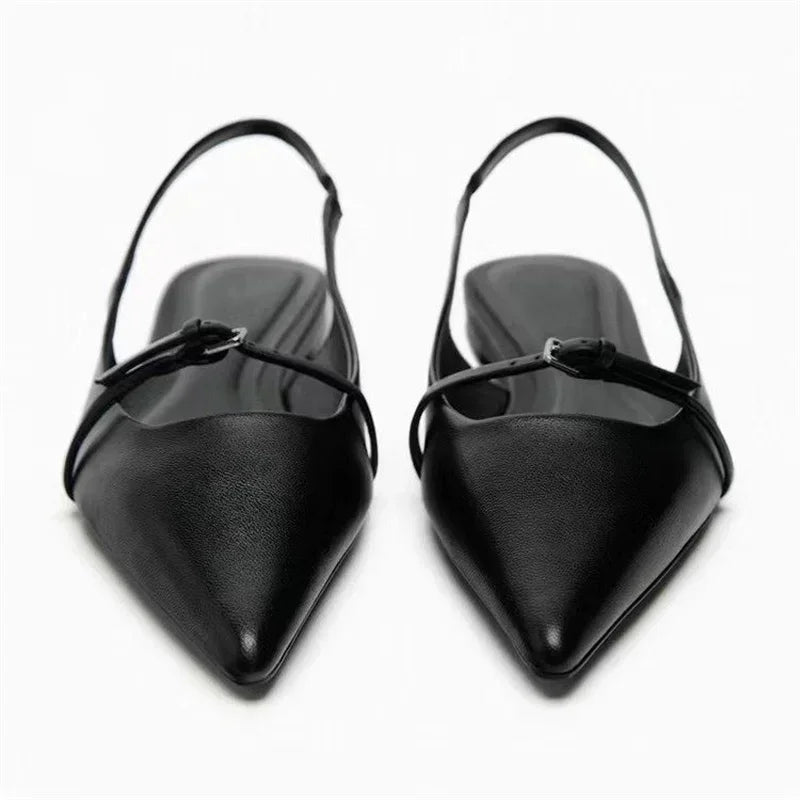 Flache Slingback-Mules mit spitzer Kappe – leicht, stylisch und ideal für jeden Tag