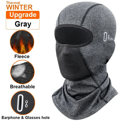 Thermo Sturmhaube – Vollgesichtsmaske aus Fleece für optimalen Kälteschutz. Ideal für Radfahren, Motorradfahren, Skifahren, Angeln und Outdoor-Abenteuer.