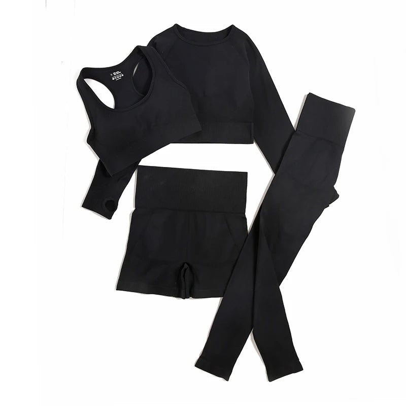 Yoga-Set mit 2–4 Teilen – Sport-Bra, Leggings & mehr für einheitliche, bequeme und stylische Fitness-Looks.