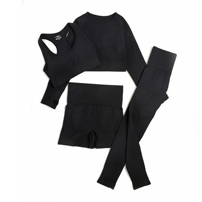 Yoga-Set mit 2–4 Teilen – Sport-Bra, Leggings & mehr für einheitliche, bequeme und stylische Fitness-Looks.