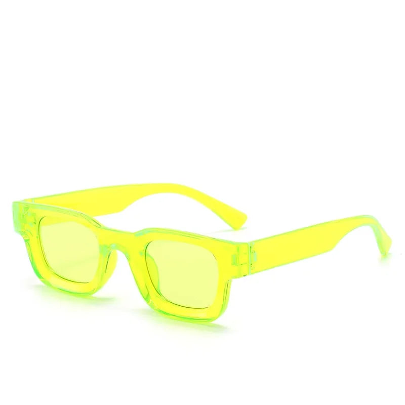 Retro-Punk Sonnenbrille mit kleinem Rechteckrahmen – unisex, UV400-Schutz und ideal für trendige Sommerlooks im Vintage-Stil.