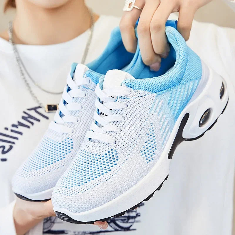 Leichte Damen-Laufschuhe mit atmungsaktivem Mesh & Air-Cushion-Sohle – bequem, schnelltrocknend und ideal für Sport, Training oder Alltag.