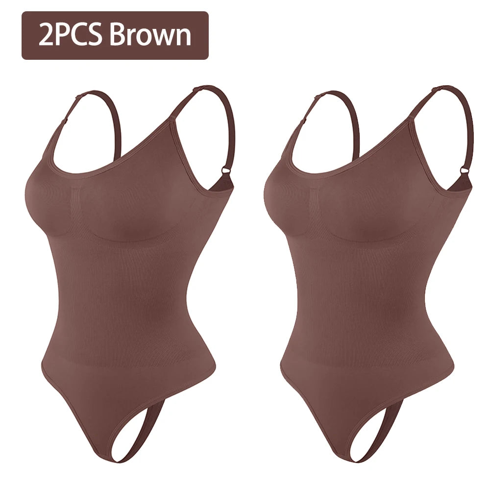 "Form-fitting bodysuit with thong cut – soft, figure-hugging, and ideal for a smooth silhouette under any outfit."