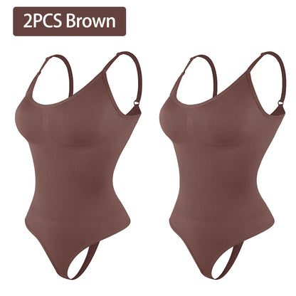 "Form-fitting bodysuit with thong cut – soft, figure-hugging, and ideal for a smooth silhouette under any outfit."