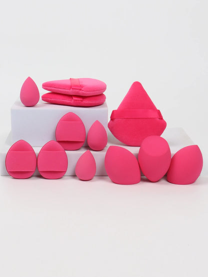 12-teiliges Make-up-Schwämmchen-Set – enthält Puderpuffs, Mini-Air-Cushion-Puffs, Beauty-Eier & Mini-Schwämme für vielseitiges Schminken.