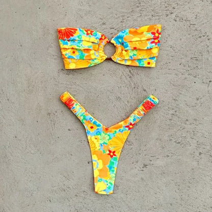 Push-Up Bikini-Set – Sexy Brazilian-Design mit Tanga & trendigen Mustern