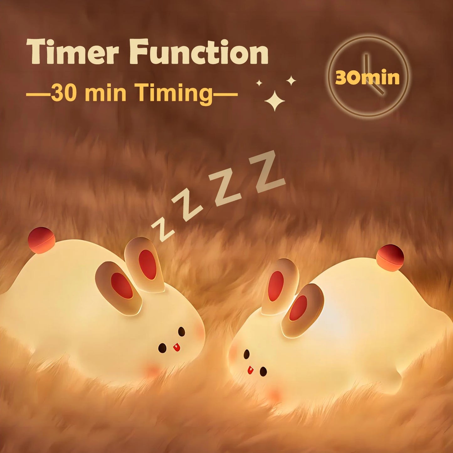 Nachtlicht Hase mit LED – dimmbar, USB-aufladbar und ideal fürs Einschlafen im Kinderzimmer