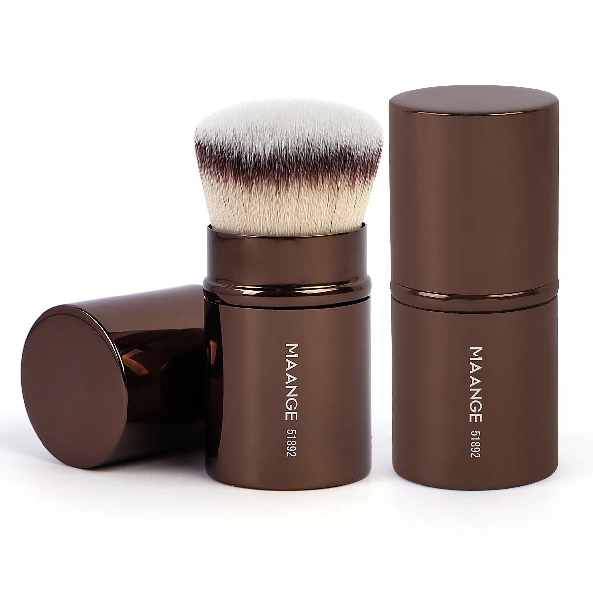 Doppelseitiger Make-up Pinsel – Vielseitiger Pinsel für Foundation, Puder, Concealer, Rouge und Bronzer mit weichen Fasern
