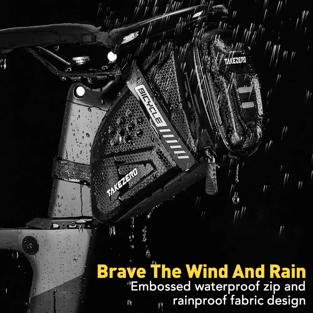 Wasserdichte Fahrradsatteltasche – Robuster Stauraum mit Reflektoren für MTB & Rennrad