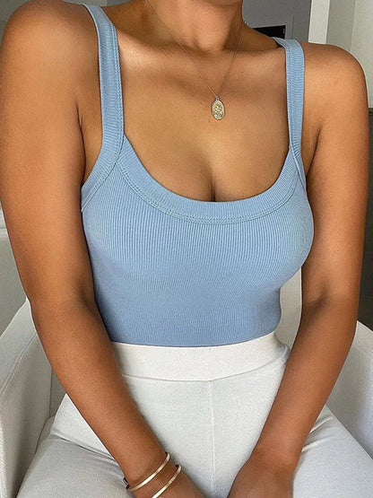 Weißer Bodycon Bodysuit – Ärmelloser Einteiler mit Trägern, Figurbetontes Design für Sommer & Freizeit