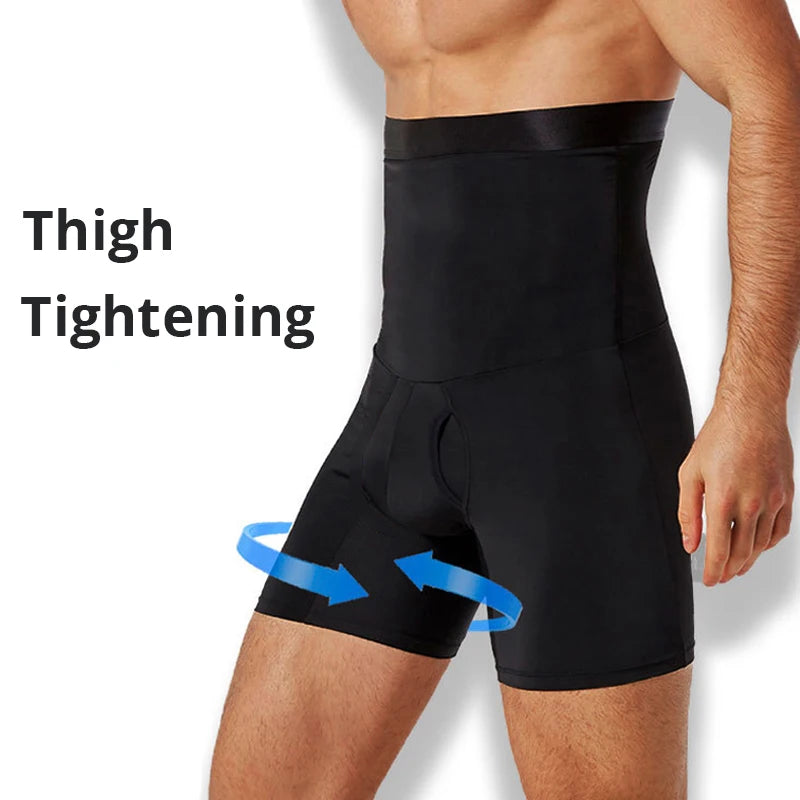 Hochtaillierte Kompressions-Shorts für Männer – formt Bauch und Taille, stützend und ideal für eine schlanke Silhouette im Alltag.
