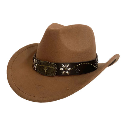 Western Cowboyhut im Retro-Stil mit breiter Krempe – stylisch und luftig für sonnige Tage.