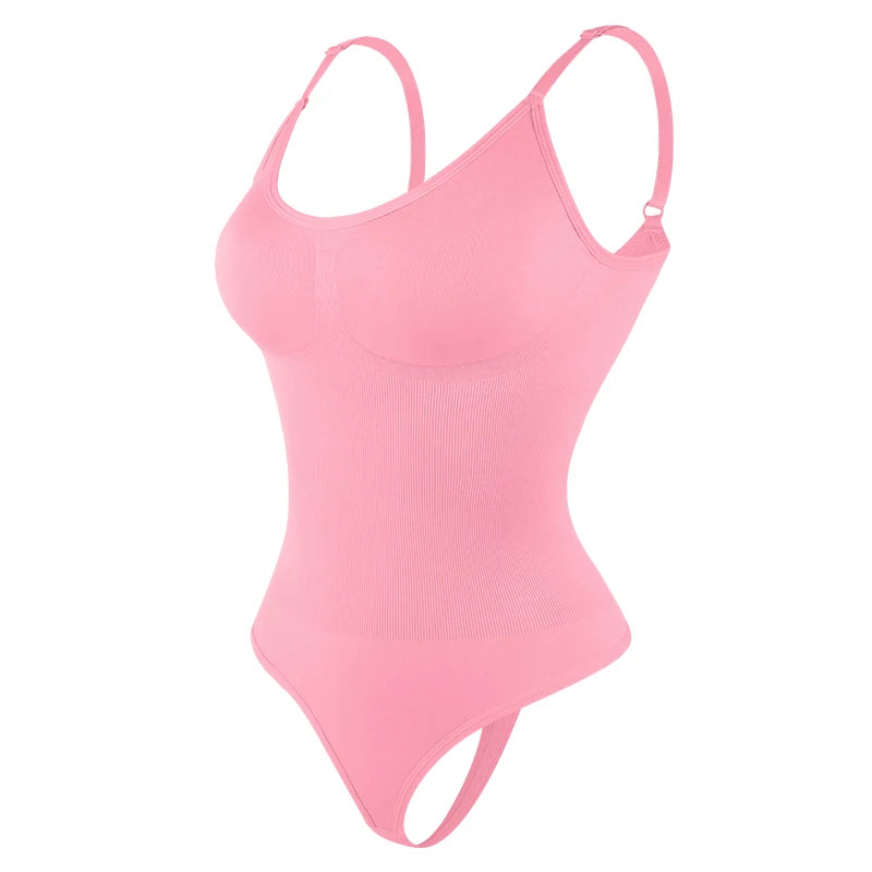 "Form-fitting bodysuit with thong cut – soft, figure-hugging, and ideal for a smooth silhouette under any outfit."