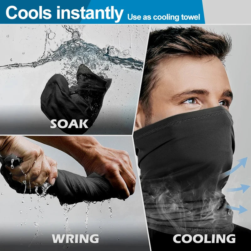 Atmungsaktive Multifunktionsmaske mit UV-Schutz – als Schal, Stirnband oder Gesichtsmaske nutzbar, ideal für Outdoor, Rad & Hiking.