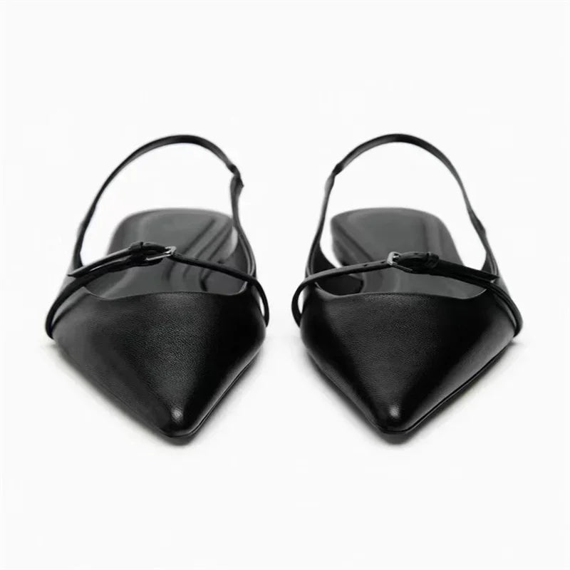 Flache Slingback-Mules mit spitzer Kappe – leicht, stylisch und ideal für jeden Tag