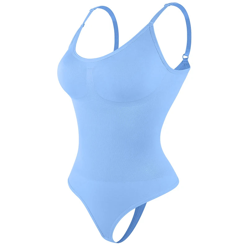 "Form-fitting bodysuit with thong cut – soft, figure-hugging, and ideal for a smooth silhouette under any outfit."