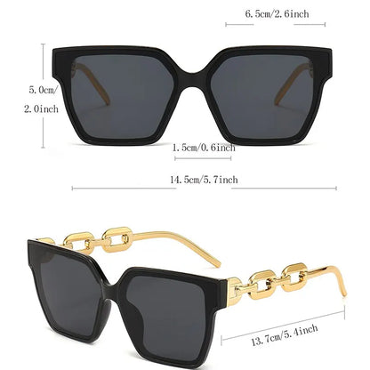 Vintage Rechteck-Sonnenbrille im Cat-Eye-Design – 2023er Brand-Style, retro & elegant, ideal für Damen beim Fahren oder als Fashion-Accessoire.