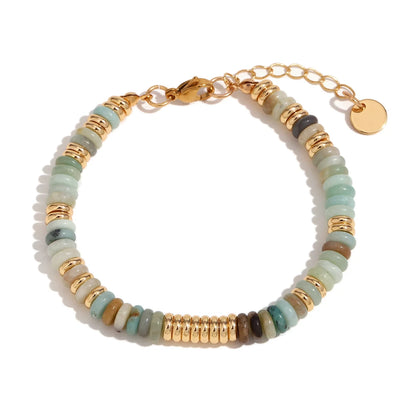 MamacitaSlay Armband mit Jade, Tigerauge, Howlith, Malachit & Achat – stilvoller Mix aus Natursteinen für Glück, Balance & Gesundheit.