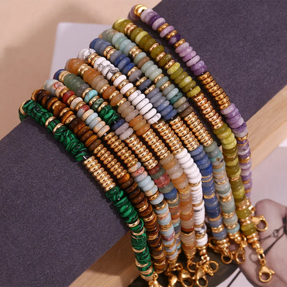 MamacitaSlay Armband mit Jade, Tigerauge, Howlith, Malachit & Achat – stilvoller Mix aus Natursteinen für Glück, Balance & Gesundheit.