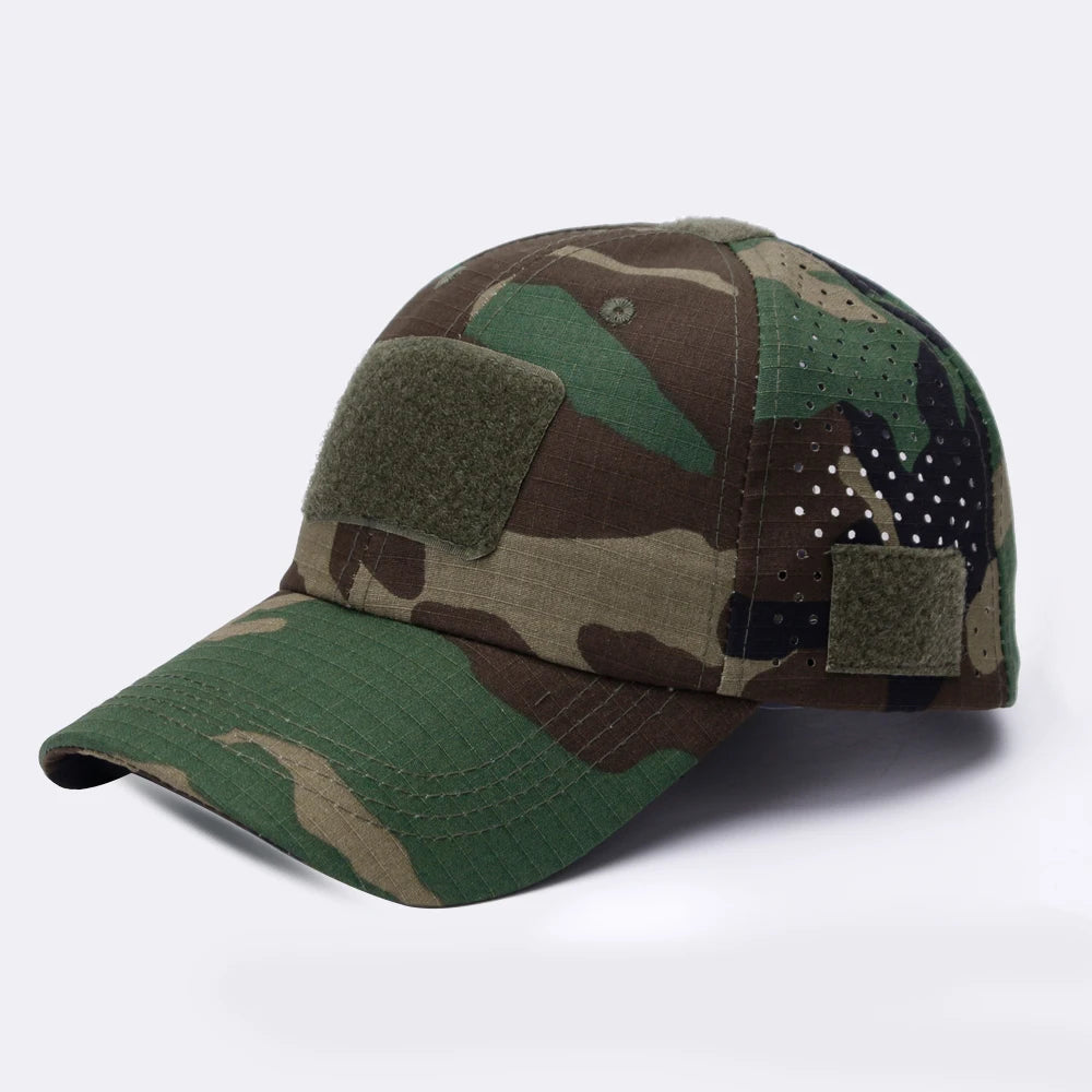 Atmungsaktive Camouflage-Basecap für Herren – mit Sonnenschutz, ideal für Outdoor-Aktivitäten wie Wandern, Angeln, Camping oder Sport.